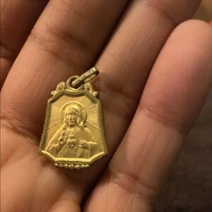 Gold Religious Pendant Necklace